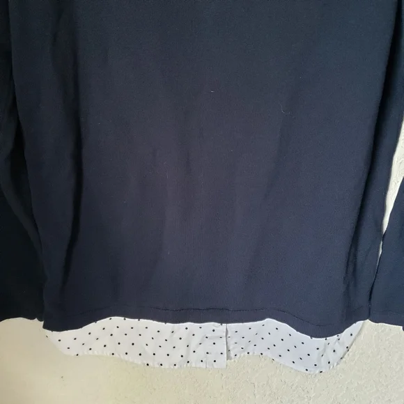 Tommy Hilfiger Preppy Collared Layer Pullover Polka Dot Size SP - Picture 3 of 8
